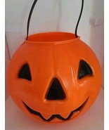 1980 Halloween Pumpkin Blow Mold Trick Or Treat Bucket Carolina Enterpri... - $13.70 CAD