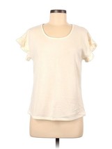 Muk Luks Womens Short Sleeve Top Size X-Large Color Cream - £27.37 GBP