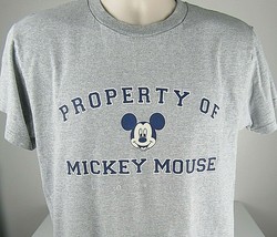 Property of Mickey Mouse T-Shirt Size Medium Florida Tourist  Wear Gray - $8.86