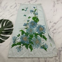 Alfred Shaheen Womens Vintage 70s Maxi Skirt Sz M/L Blue Green Floral Butterfly - £64.97 GBP