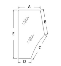 OEM FORD/NEW HOLLAND E9NN94032N18BB LH Door Glass - $4,657.99 MXN