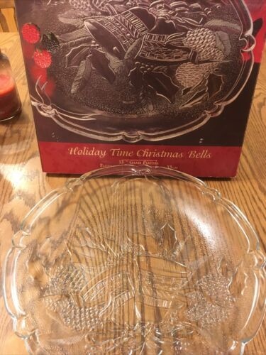 GIBSON EVERYDAY HOLIDAY TIME CHRISTMAS BELLS SERVING PLATTER 13" - $22.75