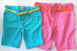 Canyon River Blues Girls Bermuda Shorts Pink or Blue Belted Size 10 or 16 NWT - $14.99