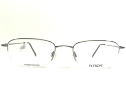 Flexon Eyeglasses Frames 607 033 Shiny Silver Oval Wire Rim Rectangle 51-20-145 - £43.99 GBP