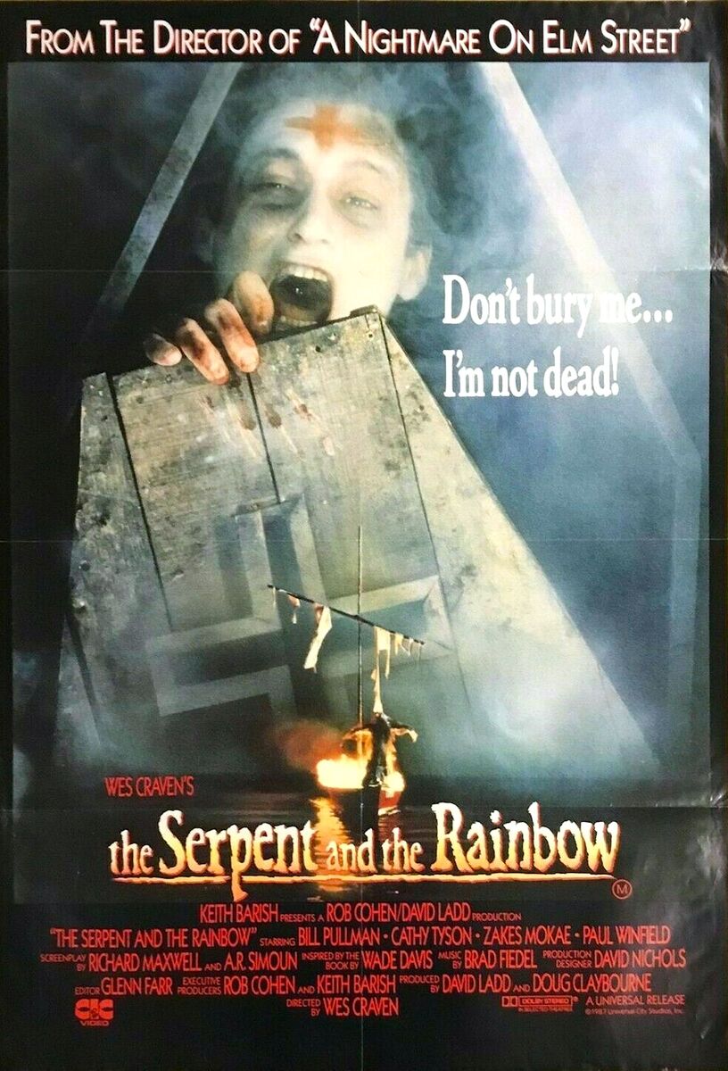 1988’s THE SERPENT &amp; THE RAINBOW original rolled 27x41 one-sheet poster - $19.99