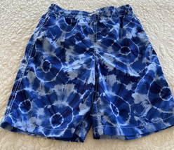 Old Navy Boys Blue White Tie Dye Swim Trunks Shorts Bottoms XL 14-16 - £7.36 GBP