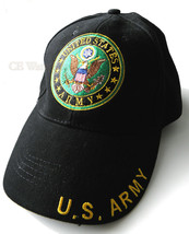 Us Army Military Round Logo Patch Embroidered Baseball Cap Hat - £8.93 GBP