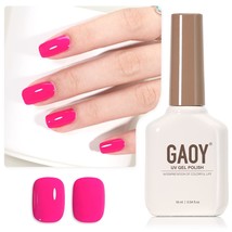 GAOY Hot Pink Gel Nail Polish, 16ml Soak Off UV Light Cure - $9.57