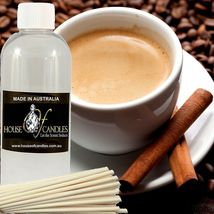 Coffee Cinnamon &amp; Vanilla Scented Diffuser Fragrance Oil Refill FREE Reeds - £10.18 GBP+