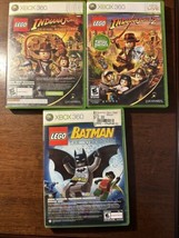 Xbox 360 Lego Games Lot Indiana Jones 1 &amp; 2 Batman Pure Kung fu Panda - $33.99