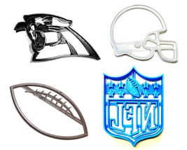 Carolina Panthers NFL Football Logo Set Of 4 Cookie Cutters USA PR1141 - £8.76 GBP