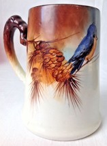 H&amp;C Heinrich Selb Bavaria Bluebird Mug Stein Tankard Handpainted Dragon Handle - $35.00