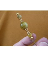 (U-321) 8 + 14mm tan blonde Tiger&#39;s eye gemstone bead gold hatpin Pin ha... - €8,89 EUR