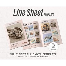 Small Business Line Sheet Template, Wholesale Catalog, Line Sheet Canva - $3.95