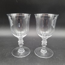 Lot Of 2 Very Rare Crystal Baccarat Older MCM Mark Clear Glasses Stem Glass Wine - £90.03 GBP