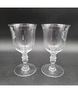 Lot Of 2 Very Rare Crystal Baccarat Older MCM Mark Clear Glasses Stem Gl... - $155.40 CAD