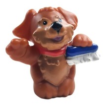Fisher Price Little People Brown Puppy Dog Blue Car Wash Brush Replacement 2007 - $6.54