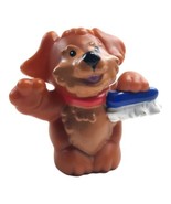 Fisher Price Little People Brown Puppy Dog Blue Car Wash Brush Replaceme... - £5.14 GBP