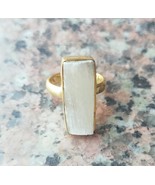  Ring Natural Selenite Ring Handmade Ring White For Women Birthday Gift ... - $342.71 MXN
