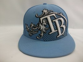 Tampa Bay Rays Hat Blue New Era 59 Fifty 7 1/4 Fitted MLB Baseball Cap - £24.94 GBP