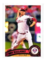 2011 Topps Baseball Card Roy Halladay 300 Philadelphia Phillies Pitcher - £2.38 GBP