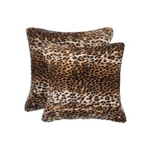 18&quot; X 18&quot; X 5&quot; Leopard Faux  Pillow 2 Pack - £57.63 GBP