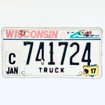 2017 United States Wisconsin Dairyland Truck License Plate C 741724 - $225.96 MXN