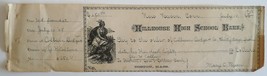 Hillhouse high School 1908 vintage bank check New Haven CT womens studie... - $14.00