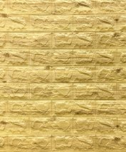 Dundee Deco PJ2236 Greenish Brown Faux Bricks 3D Wall Panel, Peel and Stick Wall - $9.79+