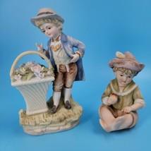 Candrea Boys Figurines. Japan 6624 &amp; 6682. Great condition.  Vintage - £10.25 GBP