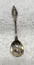 Beautiful Antique Silver Salt Spoon Hallmarked Possibly French Floral Sc... - $55.08 CAD