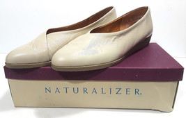 Nos Vtg Naturalizer Off White Leather Shoes New In Box Sz 9B Spiral Loafers Nib - £34.79 GBP