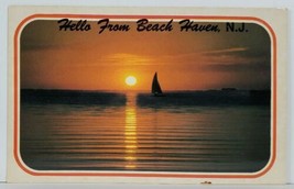 NJ Hello From Beach Haven, Sailing into the Sunset Postcard N7 - £5.55 GBP