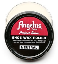NEUTRAL Paste SHOE WAX POLISH Leather Shoes Boot 3 ounce tin ANGELUS 400... - £12.06 GBP
