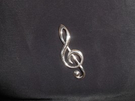 Sterling Clef Note Brooch Pin Beau Sterling Vintage Musical Music Gifts - £15.77 GBP