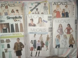 Simplicity And Mcalls Sewing Patterns 8 Lot 10w-20w Variety   - £11.98 GBP