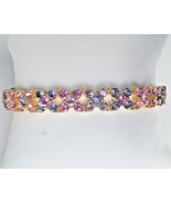 JOAN RIVERS VERMEIL 925 STERLING SILVER LAVENDER AND PINK CRYSTAL BRACELET - $152.40 CAD