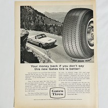 Vintage 1960&#39;s Gates Tires Magazine Print Ad Wrap Around Tread Ford Thun... - $123.39 MXN