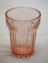 Vintage Anchor Hocking Old Cafe Pink Depression Ribbed Juice Glass 3-1/4&quot; Tall - £14.11 GBP