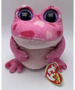 Ty Beanie Boos Smitten The Pink Frog 2014 Glitter Eyes - $17.99