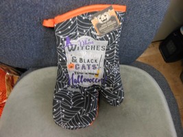 Halloween Kitchen Oven Mitt Spider Web 7&quot; X 13&quot; NEW 100% Cotton Front/Po... - $124.51 MXN