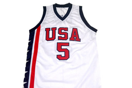 Jason Kidd #5 Team USA New Men Basketball Jersey White Any Size image 5