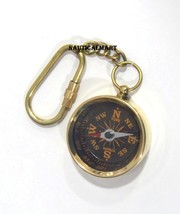 NauticalMart Pocket Brass Compass keychain Nautical Gifts  - £25.54 GBP