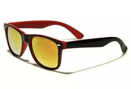 New Black Red Plastic Frame Wayfarer Frame Lens Sunglasses Unisex Retro WF04 - £6.05 GBP