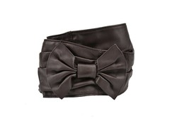 PINKO Womens Belt Special Occasion Bow Elegant Stylish Brown Size L ODXA03 - £48.26 GBP