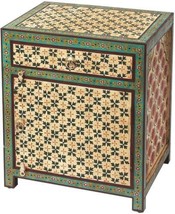 Accent Cabinet Bohemian Chic Middle Eastern Acid Wash Artifacts Distressed - £627.69 GBP