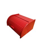 Big red bread box, bread bin from wood, simply modern wooden bread box, ... - £78.63 GBP