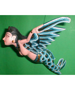 Dewi Sri Rice Goddess Flying Hanging Lady hand made Large 15 inch BLUE R... - $108.38 CAD