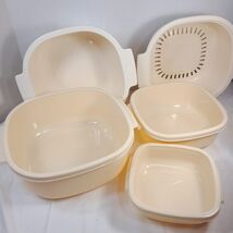 Vintage Rubbermaid microwave cooker set 5 pcs steamer 2243 2247 2249 515... - $44.00
