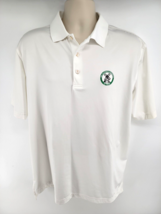 Peter Millar Summer Comfort Golf Polo Shirt Size L White Blue Striped Da... - $32.62